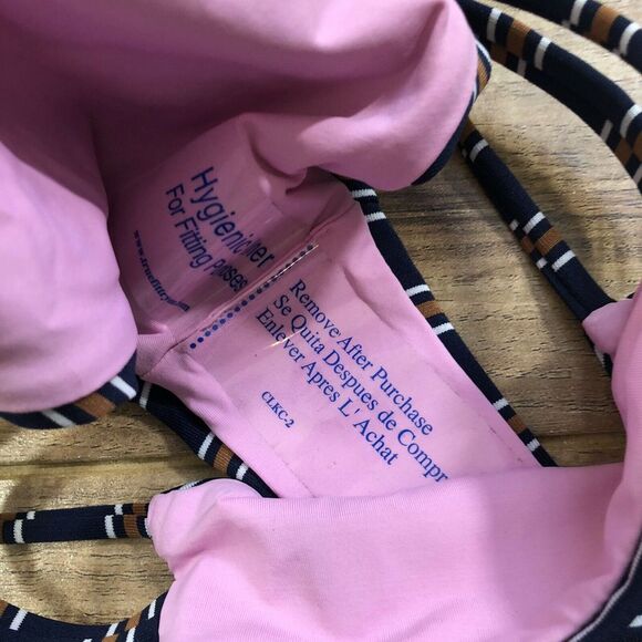 Isabella Rose Bikini Bottom XS Blue Purple Broadway Split Tab Swimwear Strappy - Picture 6 of 7